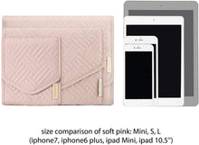Cargar imagen en el visor de la galería, Organizador de joyas plegable de viaje para anillos, collares, pulseras, aretes, Poliéster Algodón, Rosado claro NDP-17