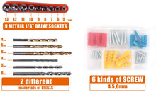 Cargar imagen en el visor de la galería, Kit combinado de herramientas eléctricas con taladro inalámbrico de 16.8 V para 48 accesorios NDP-52