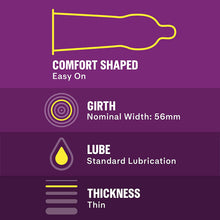 Cargar imagen en el visor de la galería, Durex Condones de látex natural sensibles y extra lubricados 24 unidades