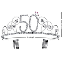 Cargar imagen en el visor de la galería, Tiara de cristal Babeyond, para cumpleaños, NDP-103
