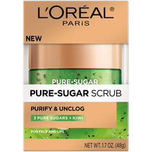 Cargar imagen en el visor de la galería, L'Oreal Paris Pure Sugar Scrub Purifica y desatasca, 1.7 oz