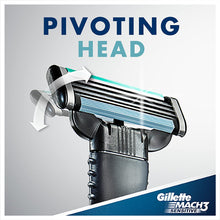 Cargar imagen en el visor de la galería, Maquinillas de afeitar desechables para hombres sensibles Gillette Mach3, 9 unidades NDP-55
