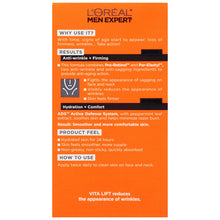 Cargar imagen en el visor de la galería, L'OREAL PARIS Men Hidratante facial para hombres 1.6 oz