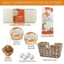Cargar imagen en el visor de la galería, Cesta de regalo Mother Day Spa - Rosa blanca y jazmín - Lujo 11 piezas NDP-6