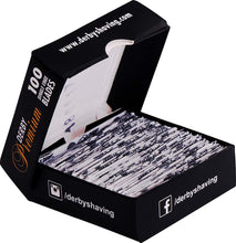 Cargar imagen en el visor de la galería, Cuchilla de afeitar profesional de borde recto con 100 cuchillas Derby, 100% acero inoxidableNDP-60