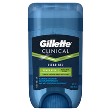 Cargar imagen en el visor de la galería, Gillette Clinical Clear Gel Sport Power Rush antitranspirante y desodorante, 1.6 oz