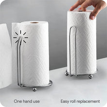 Cargar imagen en el visor de la galería, Paper Towel Holder Countertop (Chrome) One-Handed Tear Paper Towel Holder - Durable Metal Paper Towel Dispenser - Paper #144