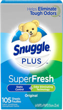 Cargar imagen en el visor de la galería, Suavizante Snuggle Plus para telas super frescas con ingredientes para combatir el olor (105 Hojas) NDP 94