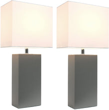 Cargar imagen en el visor de la galería, Lámparas de mesa con pantallas de tela blanca NDP 25