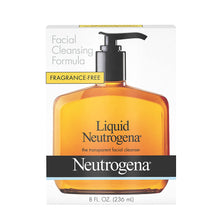 Cargar imagen en el visor de la galería, Limpiador facial líquido neutrogena sin fragancia con glicerina, 8 fl. onz