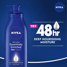 Cargar imagen en el visor de la galería, NIVEA Loción corporal enriquecida - 48 horas 16 oz