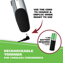 Cargar imagen en el visor de la galería, 2 piezas de recortadora de pelo recargable Wahl