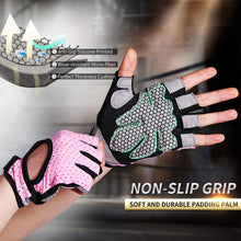 Cargar imagen en el visor de la galería, Guantes de entrenamiento para mujeres y hombres, guantes de levantamiento de peso para fitness, ejercicio, escalada, Rosado NDP-30