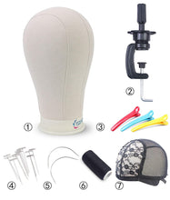 Cargar imagen en el visor de la galería, Juego de cabeza para hacer y exhibir pelucas