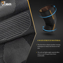 Cargar imagen en el visor de la galería, Estabilizador de rodilla Alivio del dolor seguro para ejercicio físico Baloncesto Correr Negro - 3 unidades NDP-20