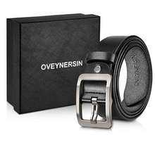 Cargar imagen en el visor de la galería, Cinturón de vestir casual de cuero genuino- Negra NDP-1