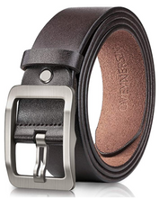 Cargar imagen en el visor de la galería, Cinturón de vestir casual de cuero genuino- Marron NDP-2