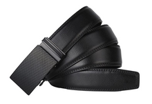 Cargar imagen en el visor de la galería, Cinturón de vestir de trinquete de cuero real para hombres con hebilla automática NDP101