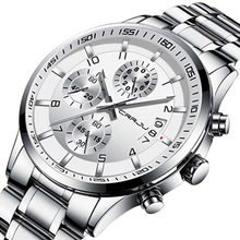 Cargar imagen en el visor de la galería, Relojes de pulsera impermeable con banda de acero inoxidable NDP-14