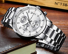 Cargar imagen en el visor de la galería, Relojes de pulsera impermeable con banda de acero inoxidable NDP-14