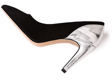 Cargar imagen en el visor de la galería, Sorliva Zapatos de tacón alto, punta cerrada sexy Plata NDP 14