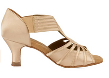 Cargar imagen en el visor de la galería, Zapatos de tacón con tiras para mujer beige NDP 7