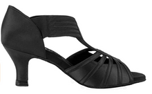 Cargar imagen en el visor de la galería, Zapatos de tacón con tiras para mujer negro NDP 6