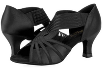 Cargar imagen en el visor de la galería, Zapatos de tacón con tiras para mujer negro NDP 6