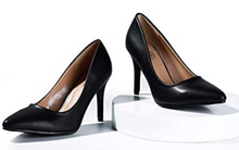 Cargar imagen en el visor de la galería, Trary Tacón alto con punta puntiaguda para mujer negros NDP 4