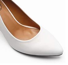 Cargar imagen en el visor de la galería, Trary Tacón alto con punta puntiaguda para mujer blancos NDP 3