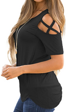 Cargar imagen en el visor de la galería, GENJUN Hombro suelto con tiras sueltas para mujer NEGRA NDP2
