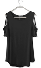 Cargar imagen en el visor de la galería, GENJUN Hombro suelto con tiras sueltas para mujer NEGRA NDP2