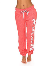 Cargar imagen en el visor de la galería, U.S. Polo Assn. Essentials Womens French Terry Jogger Lounge Sleep Sweatpants Pajamas NDP9