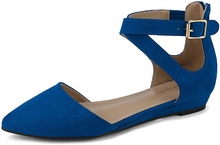 Cargar imagen en el visor de la galería, Pairs Amiga - Zapatos planos de cuña bajos para mujer AZUL NDP 22