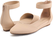 Cargar imagen en el visor de la galería, Pairs Amiga - Zapatos planos de cuña bajos para mujer NUDE NDP 20