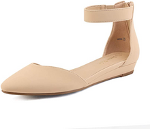 Cargar imagen en el visor de la galería, Pairs Amiga - Zapatos planos de cuña bajos para mujer NUDE NDP 20