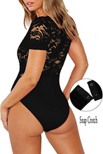 Cargar imagen en el visor de la galería, Gladiolus - Body de encaje Negro NDP-69