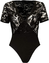 Cargar imagen en el visor de la galería, Gladiolus - Body de encaje Negro NDP-69