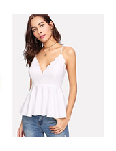 Cargar imagen en el visor de la galería, MakeMeChic - Camisola sin espalda con cuello en V NDP43