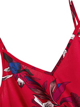 Cargar imagen en el visor de la galería, SheIn - Mameluco para mujer con cuello en V con estampado tropical y cintura elástica NDP16