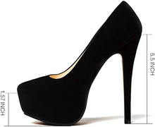 Cargar imagen en el visor de la galería, Zapatos de salón con plataforma y tacón alto para mujer NDP 42
