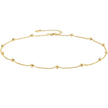 Cargar imagen en el visor de la galería, Gargantilla de satélites de oro de 18 quilates NDP3