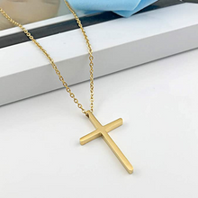 Cargar imagen en el visor de la galería, Collar con colgante de cruz pequeña para mujer NDP9