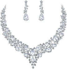 Cargar imagen en el visor de la galería, Juego de pendientes colgantes de cristal austriaco para mujer NDP34