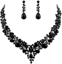 Cargar imagen en el visor de la galería, Juego de pendientes colgantes de cristal austriaco para mujer NDP34