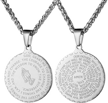 Cargar imagen en el visor de la galería, Collar de joyería cristiana con versículo de la Biblia NDP35