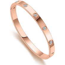 Cargar imagen en el visor de la galería, Pulsera ovalada con piedra de acero inoxidable con bisagras y pulseras de cristal NDP44