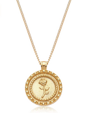 Cargar imagen en el visor de la galería, Collar con moneda chapada en oro de 18 quilates NDP37
