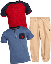 Cargar imagen en el visor de la galería, U.S. Polo Juego de 3 piezas de moda para niño NDP-48