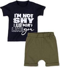 Cargar imagen en el visor de la galería, para bebé recién nacido con estampado de letras de la tripulación+pantalones largos + de 2piezas NDP-38